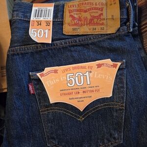 Levi's 501 Original Fit Straight Leg Jeans - Dark Blue